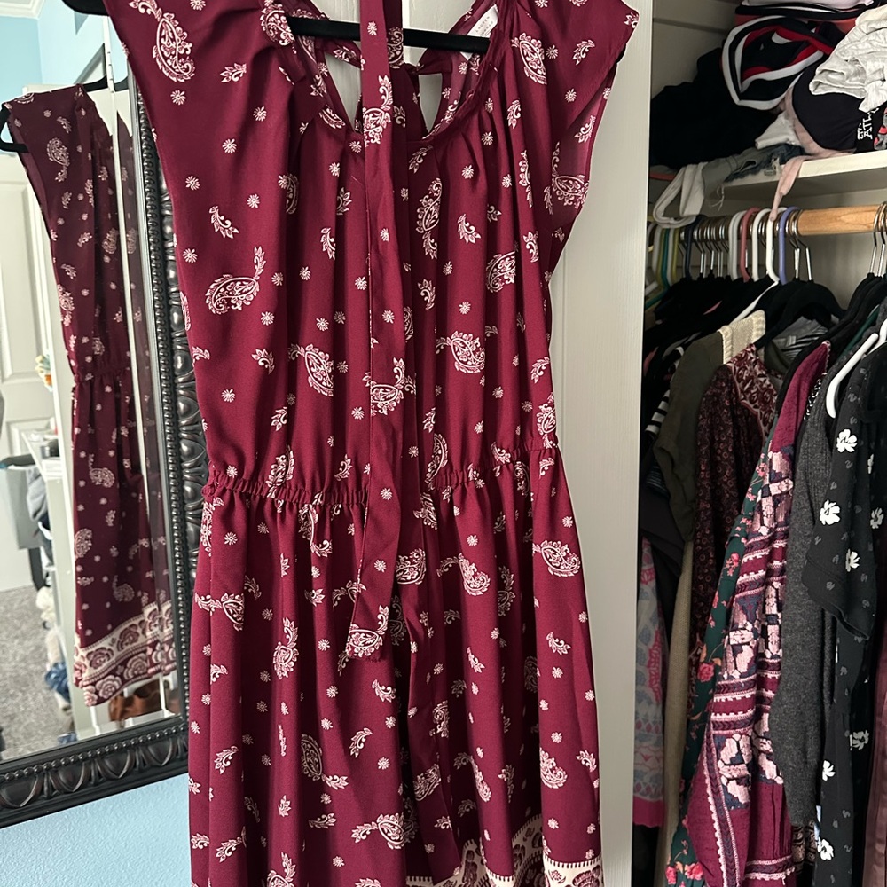 LC Lauren Conrad Burgundy Mini Dress